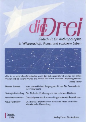 die Drei - Zeitschrift für Anthroposophie - Heft 1, 1996