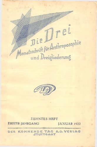 die-Drei - anthroposophisches Fachblatt - Heft 10, 1921 - 