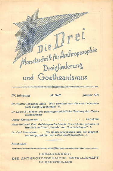 die Drei - Zeitschrift für Anthroposophie - Heft 10, 1925