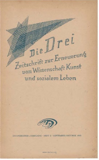 die-Drei - anthroposophisches Fachblatt - Heft 5, 1950 - 
