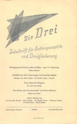 die Drei - Zeitschrift für Anthroposophie - Heft 6, 1959