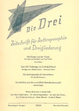 die Drei - Zeitschrift für Anthroposophie - Heft 6, 1962