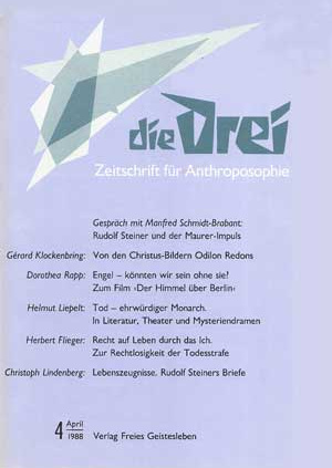 die Drei - Zeitschrift für Anthroposophie - Heft 4, 1988