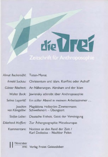 die Drei - Zeitschrift für Anthroposophie - Heft 11, 1990