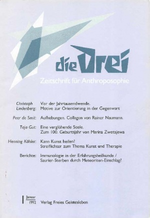 die Drei - Zeitschrift für Anthroposophie - Heft 1, 1992