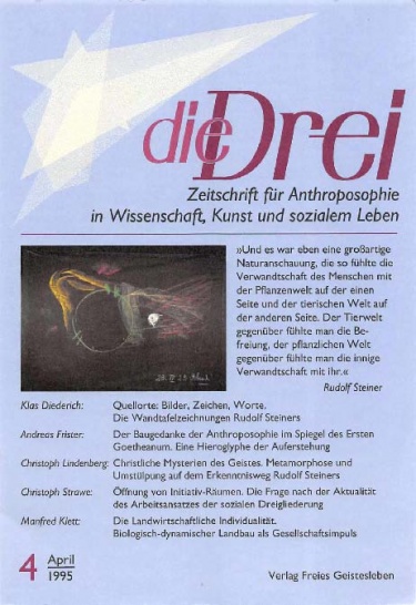 die Drei - Zeitschrift für Anthroposophie - Heft 4, 1995