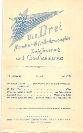 die-Drei - anthroposophisches Fachblatt - Heft 2, 1926 - 