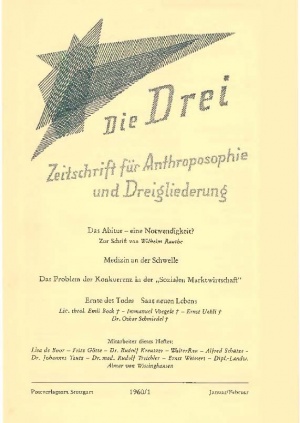 die Drei - Zeitschrift für Anthroposophie - Heft 1, 1960
