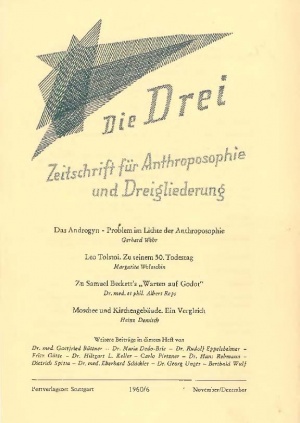 die Drei - Zeitschrift für Anthroposophie - Heft 6, 1960
