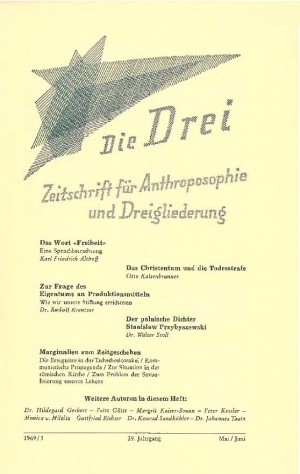 die Drei - Zeitschrift für Anthroposophie - Heft 3, 1969