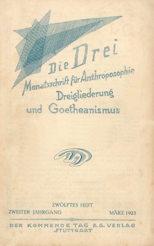 die Drei - Zeitschrift für Anthroposophie - Heft 12, 1923