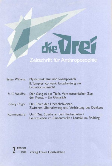 die Drei - Zeitschrift für Anthroposophie - Heft 2, 1989