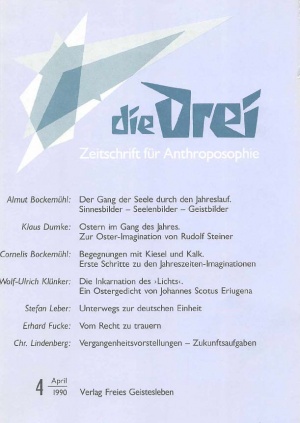 die Drei - Zeitschrift für Anthroposophie - Heft 4, 1990