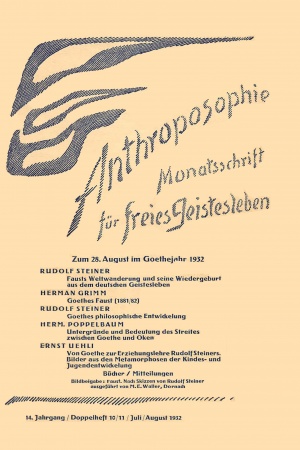 die Drei - Zeitschrift für Anthroposophie - Heft 10, 1932