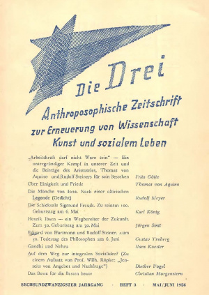 die Drei - Zeitschrift für Anthroposophie - Heft 3, 1956