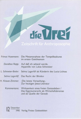 die-Drei - anthroposophisches Fachblatt - Heft 12, 1990 - 