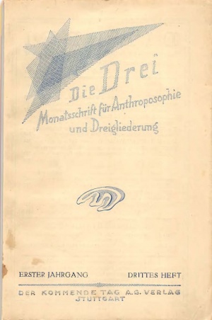 die Drei - Zeitschrift für Anthroposophie - Heft 3, 1921