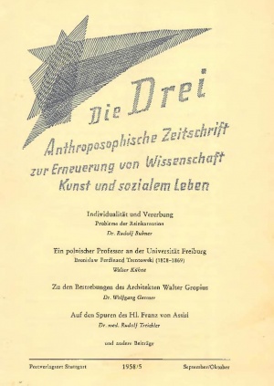 die Drei - Zeitschrift für Anthroposophie - Heft 5, 1958
