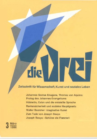 die Drei - Zeitschrift für Anthroposophie - Heft 3, 1986