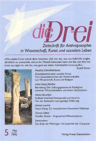 die-Drei - anthroposophisches Fachblatt - Heft 5, 1995 - 