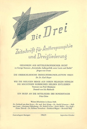 die Drei - Zeitschrift für Anthroposophie - Heft 5, 1962