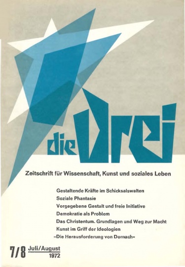 die Drei - Zeitschrift für Anthroposophie - Heft 7/8, 1972