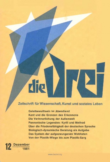 die Drei - Zeitschrift für Anthroposophie - Heft 12, 1981