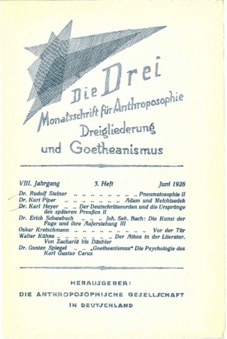 die-Drei - anthroposophisches Fachblatt - Heft 3, 1928 - 