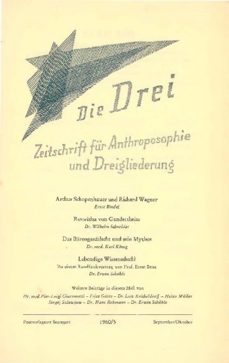 die-Drei - anthroposophisches Fachblatt - Heft 5, 1960 - 