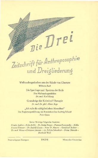 die-Drei - anthroposophisches Fachblatt - Heft 6, 1963 - 