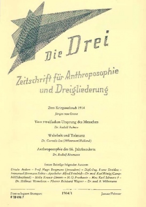 die Drei - Zeitschrift für Anthroposophie - Heft 1, 1964