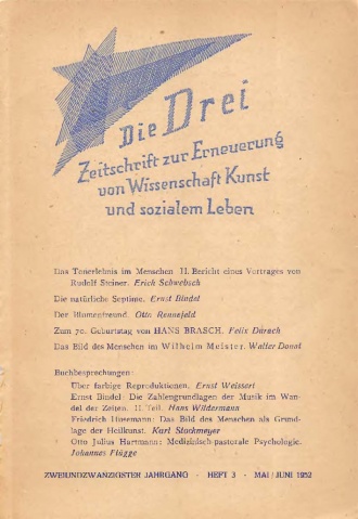 die-Drei - anthroposophisches Fachblatt - Heft 3, 1952 - 