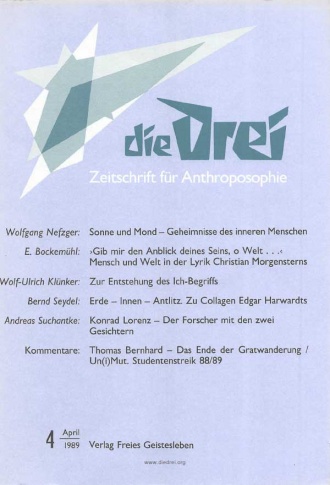 die-Drei - anthroposophisches Fachblatt - Heft 4, 1989 - 