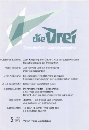 die Drei - Zeitschrift für Anthroposophie - Heft 5, 1993