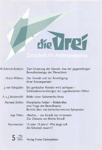 die-Drei - anthroposophisches Fachblatt - Heft 5, 1993 - 