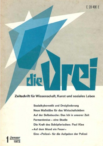 die-Drei - anthroposophisches Fachblatt - Heft 1, 1972 - 
