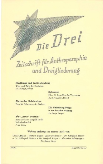 die-Drei - anthroposophisches Fachblatt - Heft 1, 1969 - 