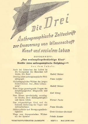 die Drei - Zeitschrift für Anthroposophie - Heft 3, 1954