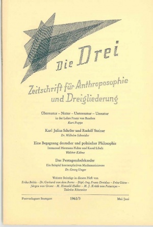 die Drei - Zeitschrift für Anthroposophie - Heft 3, 1961
