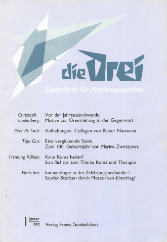 die-Drei - anthroposophisches Fachblatt - Heft 1, 1992 - 