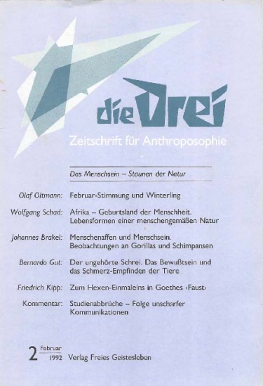 die Drei - Zeitschrift für Anthroposophie - Heft 2, 1992