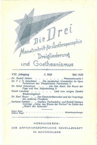 die-Drei - anthroposophisches Fachblatt - Heft 2, 1928 - 