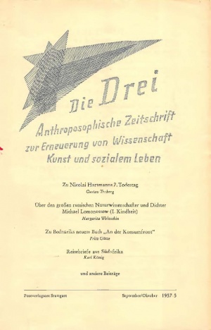die Drei - Zeitschrift für Anthroposophie - Heft 5, 1957