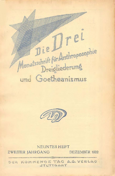 die Drei - Zeitschrift für Anthroposophie - Heft 9, 1922