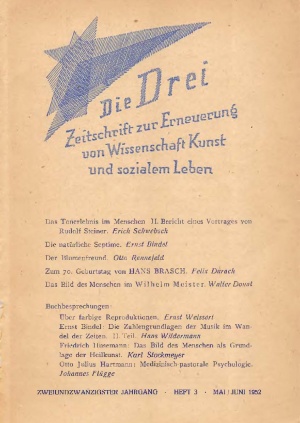 die Drei - Zeitschrift für Anthroposophie - Heft 3, 1952