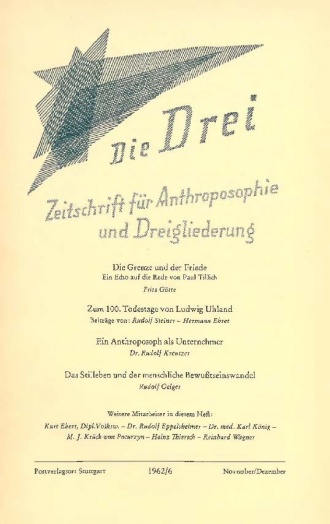 die-Drei - anthroposophisches Fachblatt - Heft 6, 1962 - 