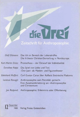 die-Drei - anthroposophisches Fachblatt - Heft 12, 1988 - 