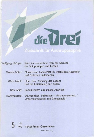 die Drei - Zeitschrift für Anthroposophie - Heft 5, 1992