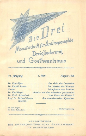 die-Drei - anthroposophisches Fachblatt - Heft 5, 1926 - 