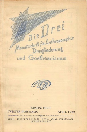 die Drei - Zeitschrift für Anthroposophie - Heft 1, 1922